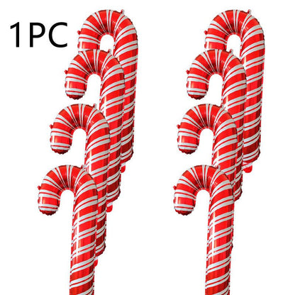 Christmas Crutch Foil Balloons - Cake Pops Parties