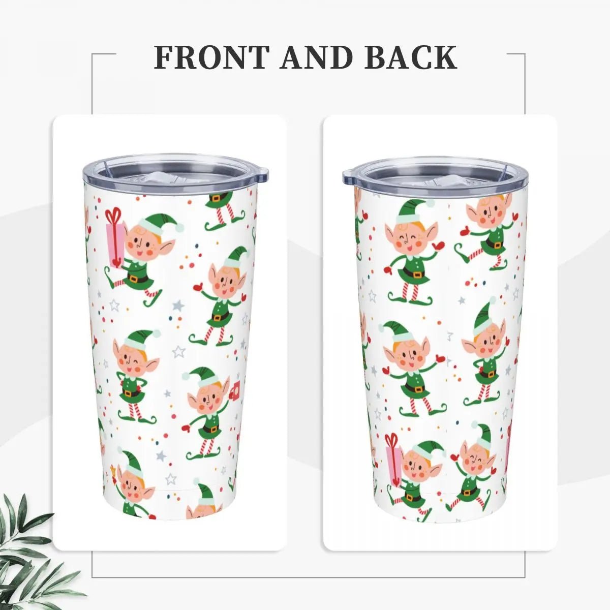Christmas Elf 20oz Tumbler - Insulated Coffee Mug - Cake Pops Parties