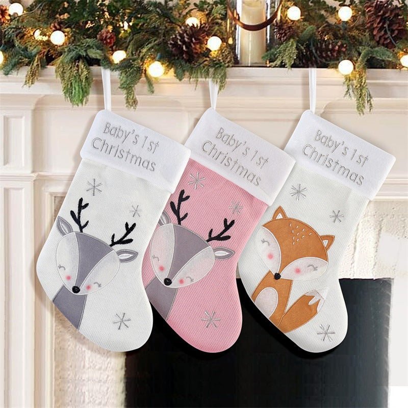 Christmas Fox Wool Stockings - Cake Pops Parties