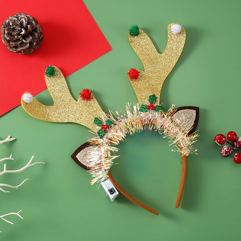 Christmas Glowing Headband - Festive Holiday Hair Accessory - Cake Pops Parties