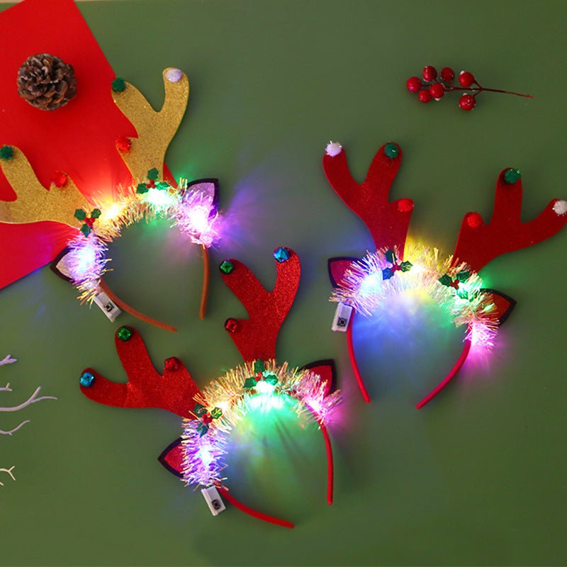 Christmas Glowing Headband - Festive Holiday Hair Accessory - Cake Pops Parties
