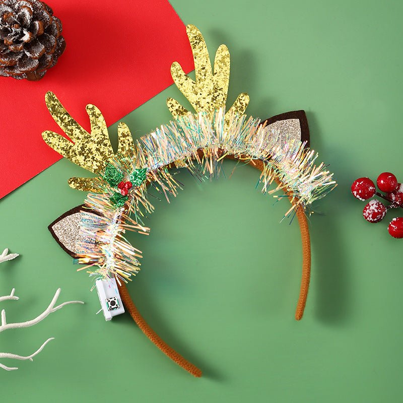 Christmas Glowing Headband - Festive Holiday Hair Accessory - Cake Pops Parties
