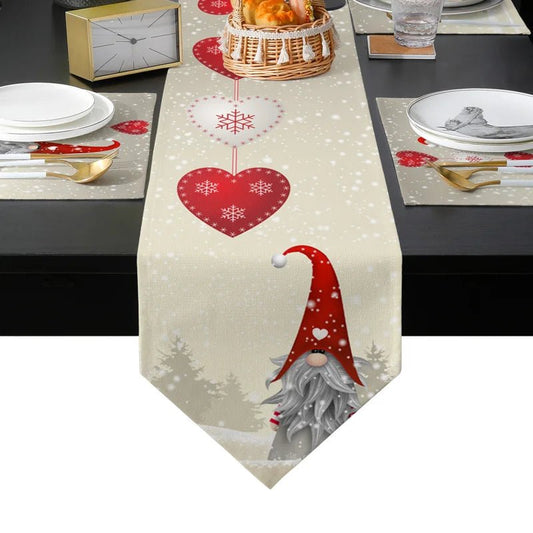 Christmas Gnome Snowflake Love Tablecloths Table Runners Christmas Home New Year Party Dinner Table Decorations Accessories - Cake Pops Parties
