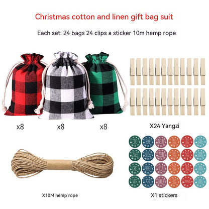 Christmas Linen Candy Bags Set - Cake Pops Parties