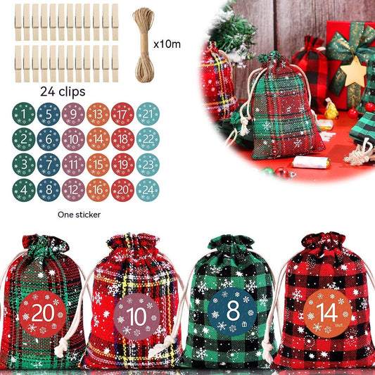 Christmas Linen Candy Bags Set - Cake Pops Parties