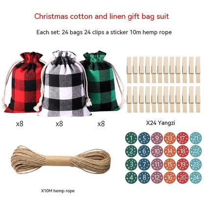 Christmas Linen Candy Bags Set - Cake Pops Parties
