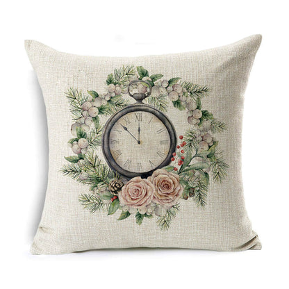 Christmas Linen Wreath Pillowcase - Cake Pops Parties