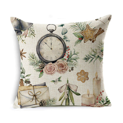 Christmas Linen Wreath Pillowcase - Cake Pops Parties