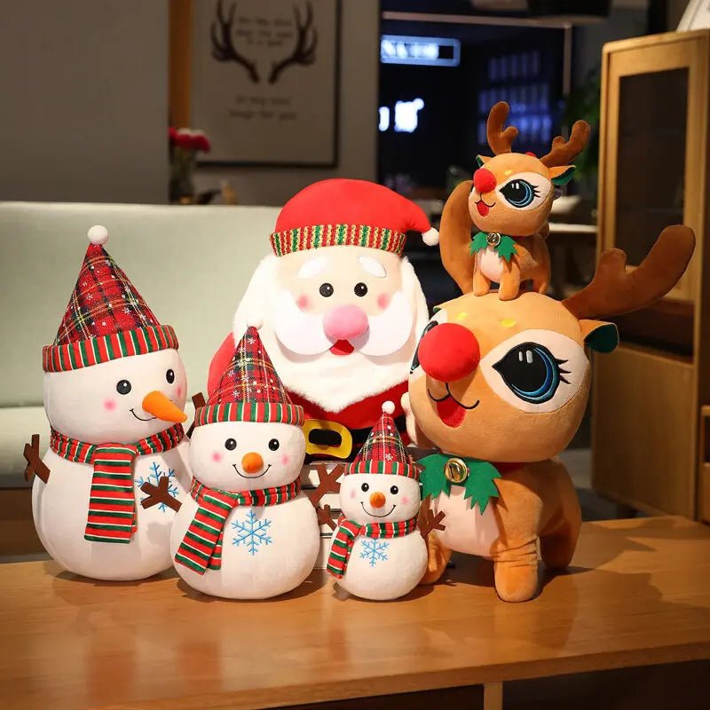 Christmas Plush Toy Set - Santa, Elk, Snowman - Cake Pops Parties