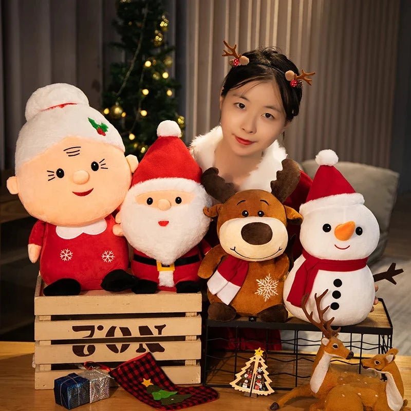 Christmas Plush Toy Set - Santa, Elk, Snowman - Cake Pops Parties