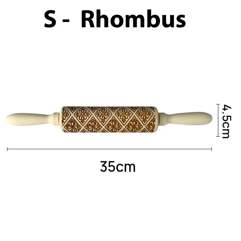Christmas Rolling Pins - Snowflake Elk Patterned Roller - Cake Pops Parties
