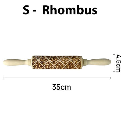 Christmas Rolling Pins - Snowflake Elk Patterned Roller - Cake Pops Parties