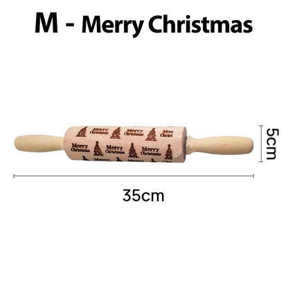 Christmas Rolling Pins - Snowflake Elk Patterned Roller - Cake Pops Parties