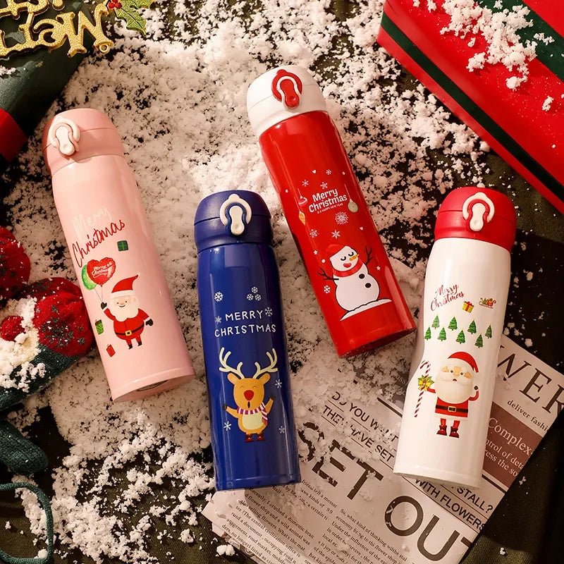 Christmas Stainless Steel Vacuum Water Bottle - Cake Pops Parties