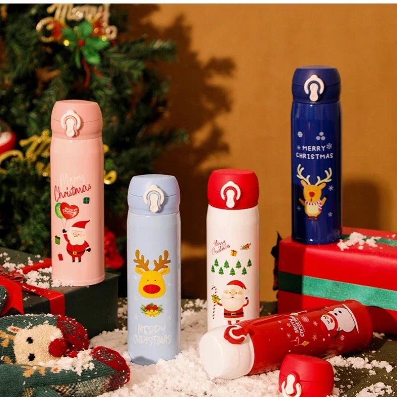 Christmas Stainless Steel Vacuum Water Bottle - Cake Pops Parties