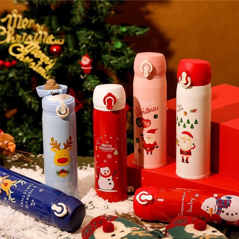 Christmas Stainless Steel Vacuum Water Bottle - Cake Pops Parties