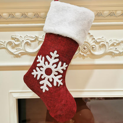 Christmas Stockings Gift Bag Red Hemp Elk - Cake Pops Parties