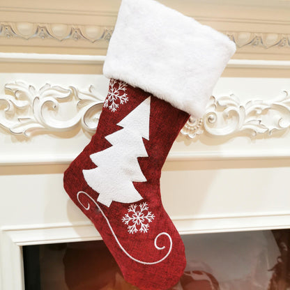 Christmas Stockings Gift Bag Red Hemp Elk - Cake Pops Parties