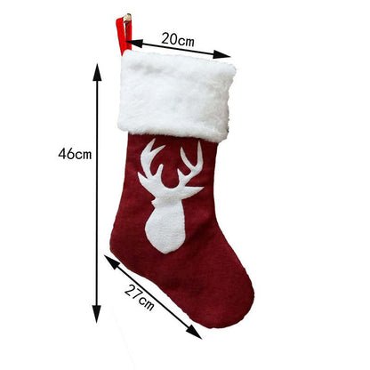 Christmas Stockings Gift Bag Red Hemp Elk - Cake Pops Parties