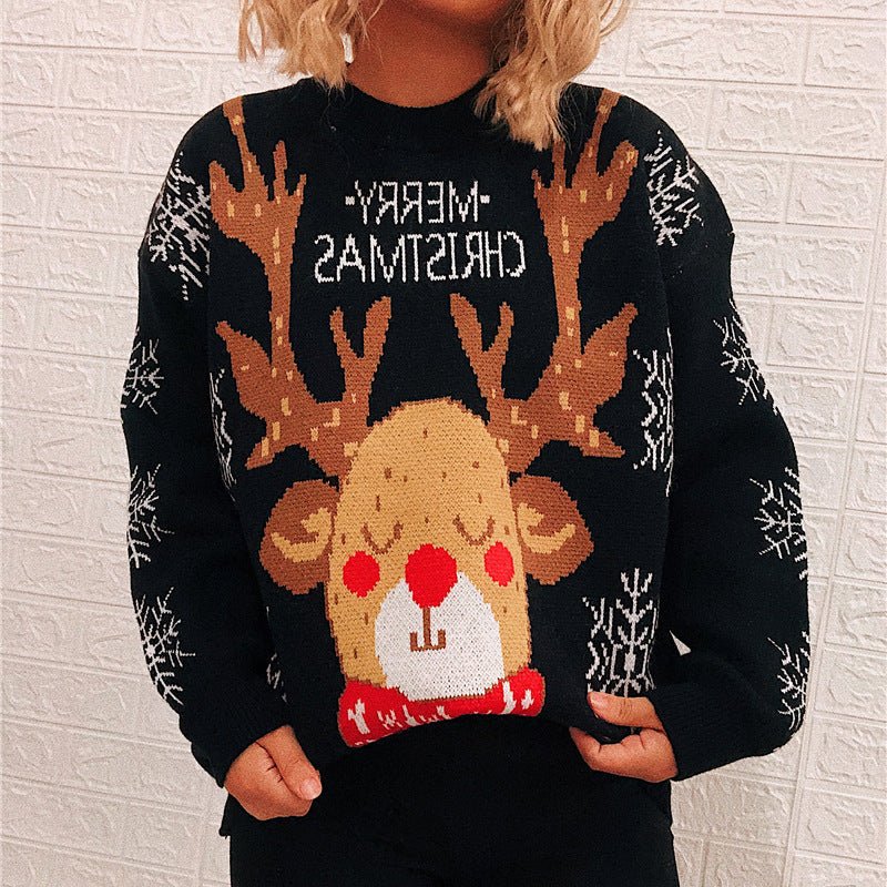 Black Christmas Theme Women's Sweater - Cake Pops Parties