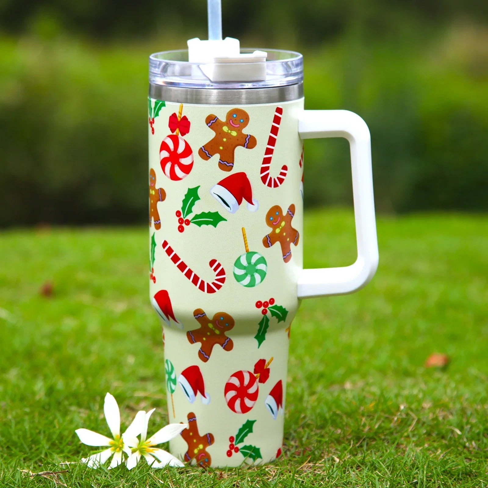 Christmas Thermos Water Bottle 40oz - Cake Pops Parties