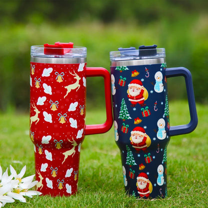 Christmas Thermos Water Bottle 40oz - Cake Pops Parties