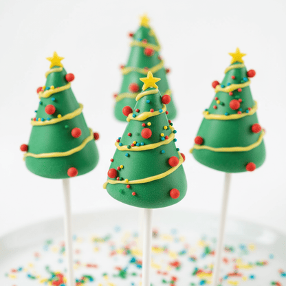 Christmas Tree Cake Pops - Cake Pops Parties