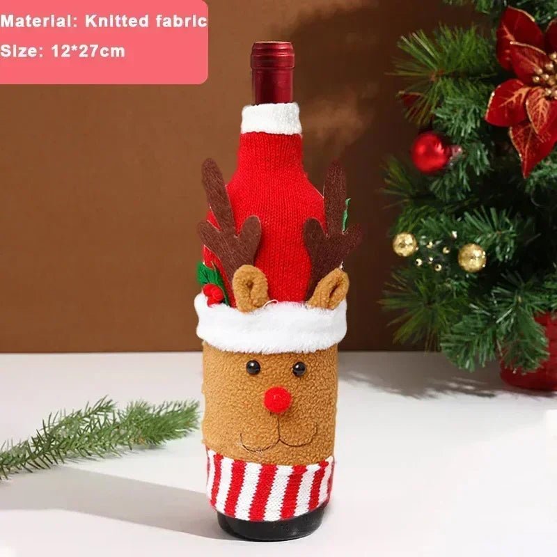Christmas Wine Bottle Cover Set - Cake Pops Parties
