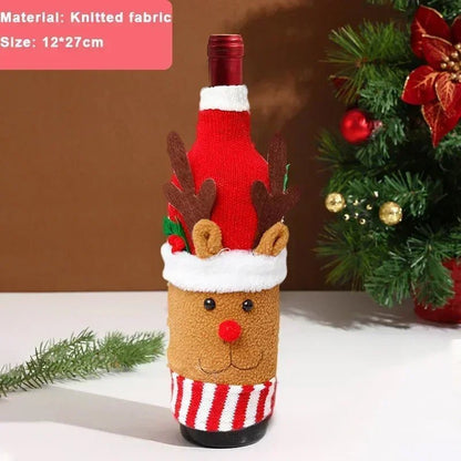 Christmas Wine Bottle Cover Set - Cake Pops Parties