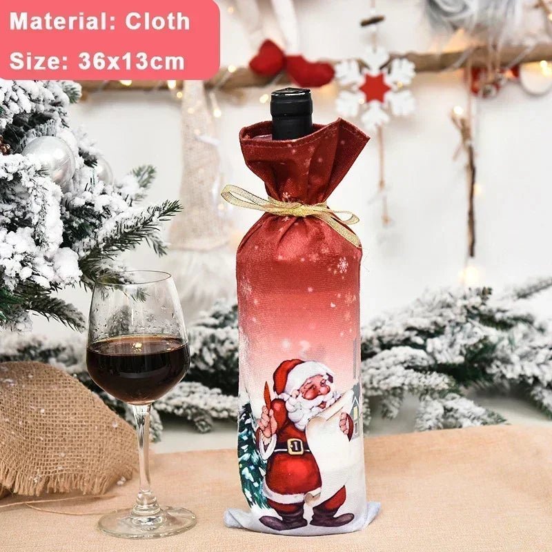Christmas Wine Bottle Cover Set - Cake Pops Parties
