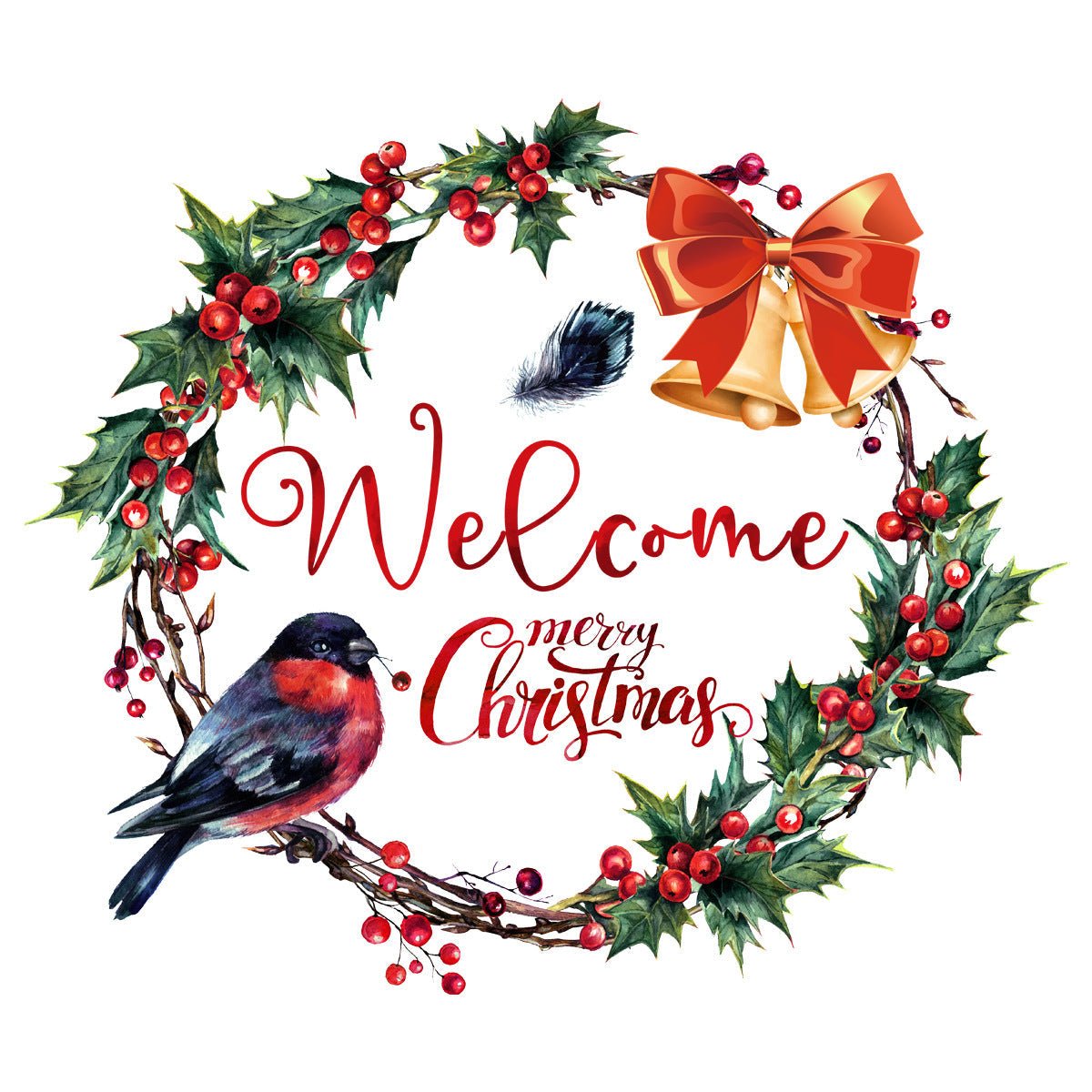 Christmas Wreath Wall Decoration Stickers - Cake Pops Parties