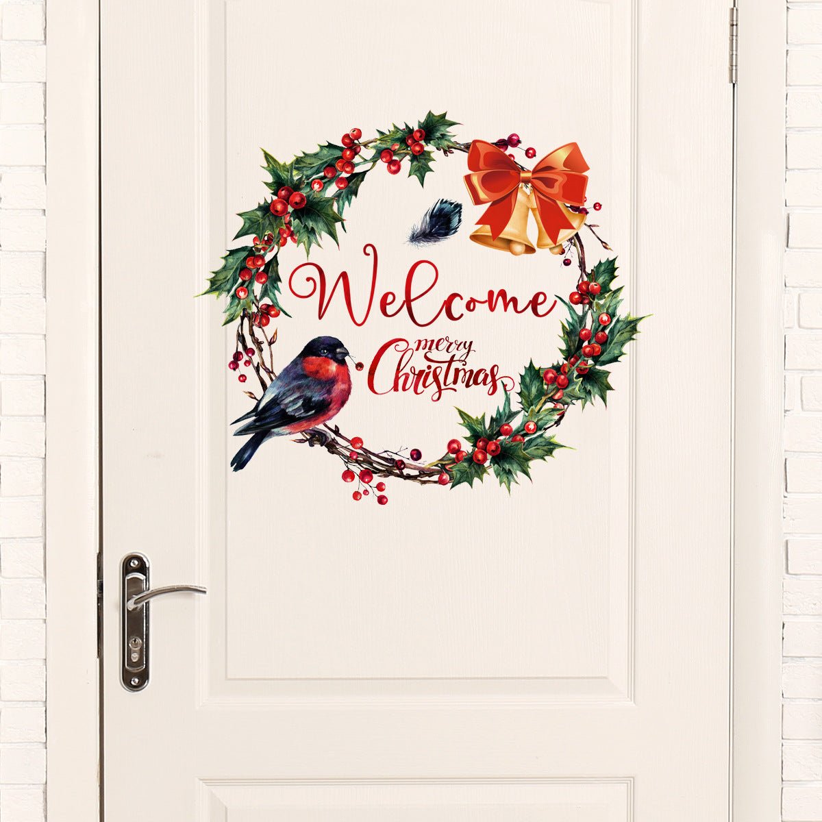 Christmas Wreath Wall Decoration Stickers - Cake Pops Parties