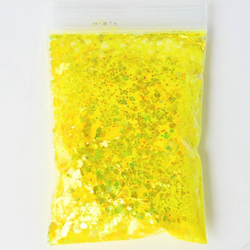 Chunky Mix Iridescent Glitter - 16 Colors 50g - Cake Pops Parties