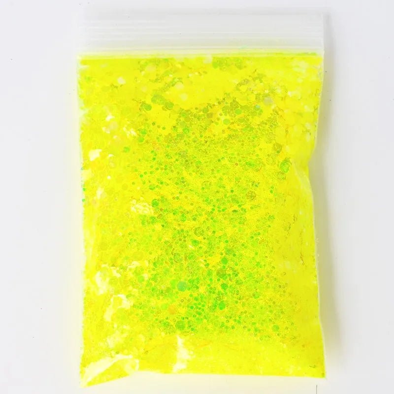 Chunky Mix Iridescent Glitter - 16 Colors 50g - Cake Pops Parties