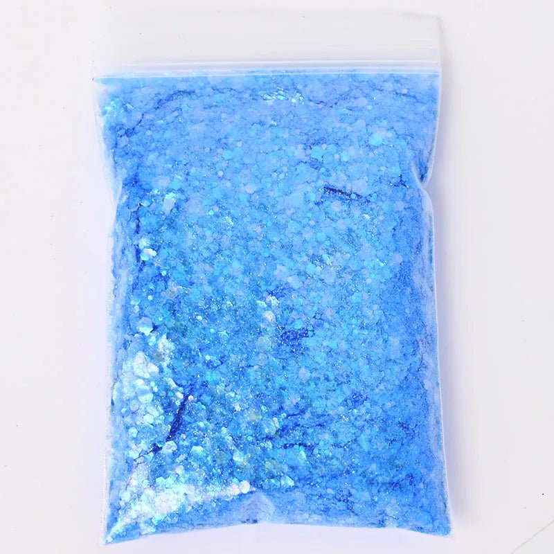 Chunky Mix Iridescent Glitter - 16 Colors 50g - Cake Pops Parties