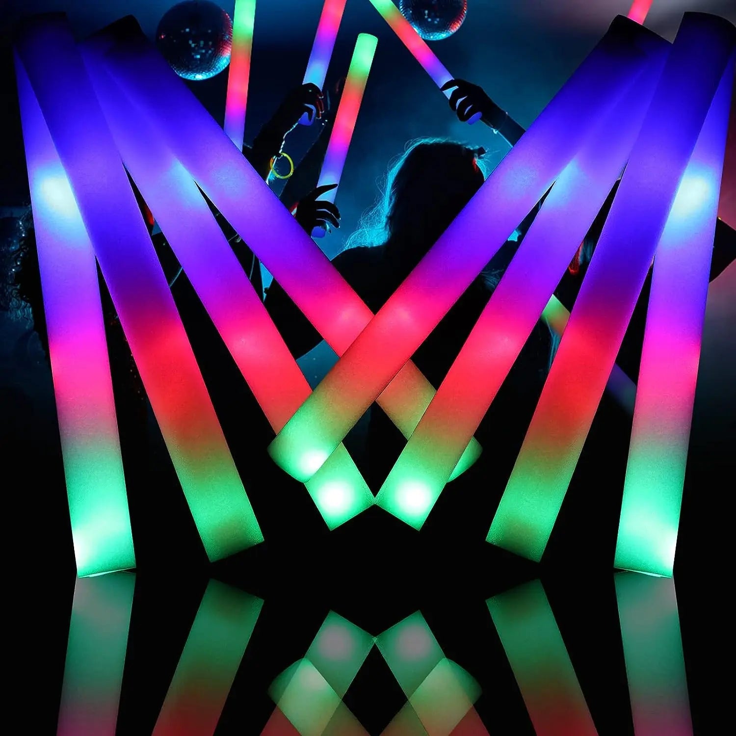 Colorful LED Glow Foam Sticks Bulk Pack - Cake Pops Parties