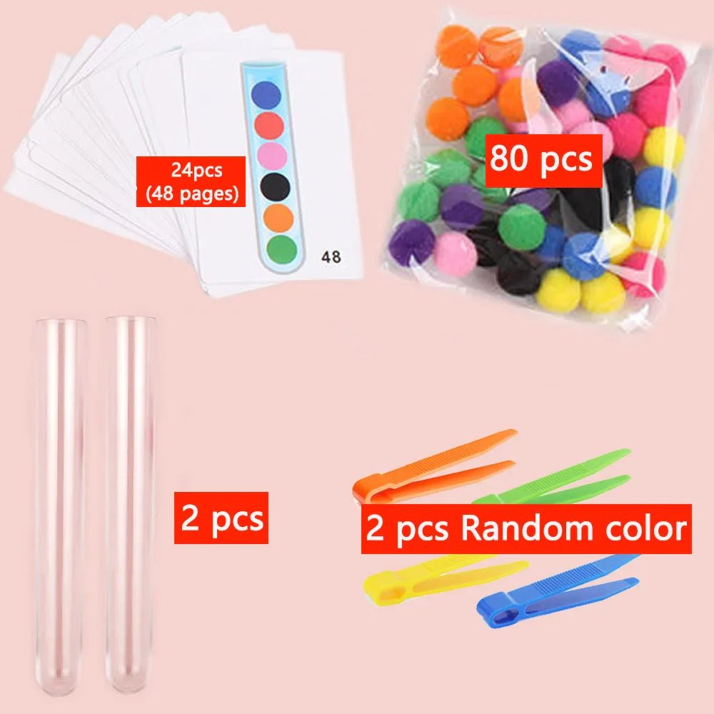 Colorful Plush Ball Sorting Toy - Cake Pops Parties