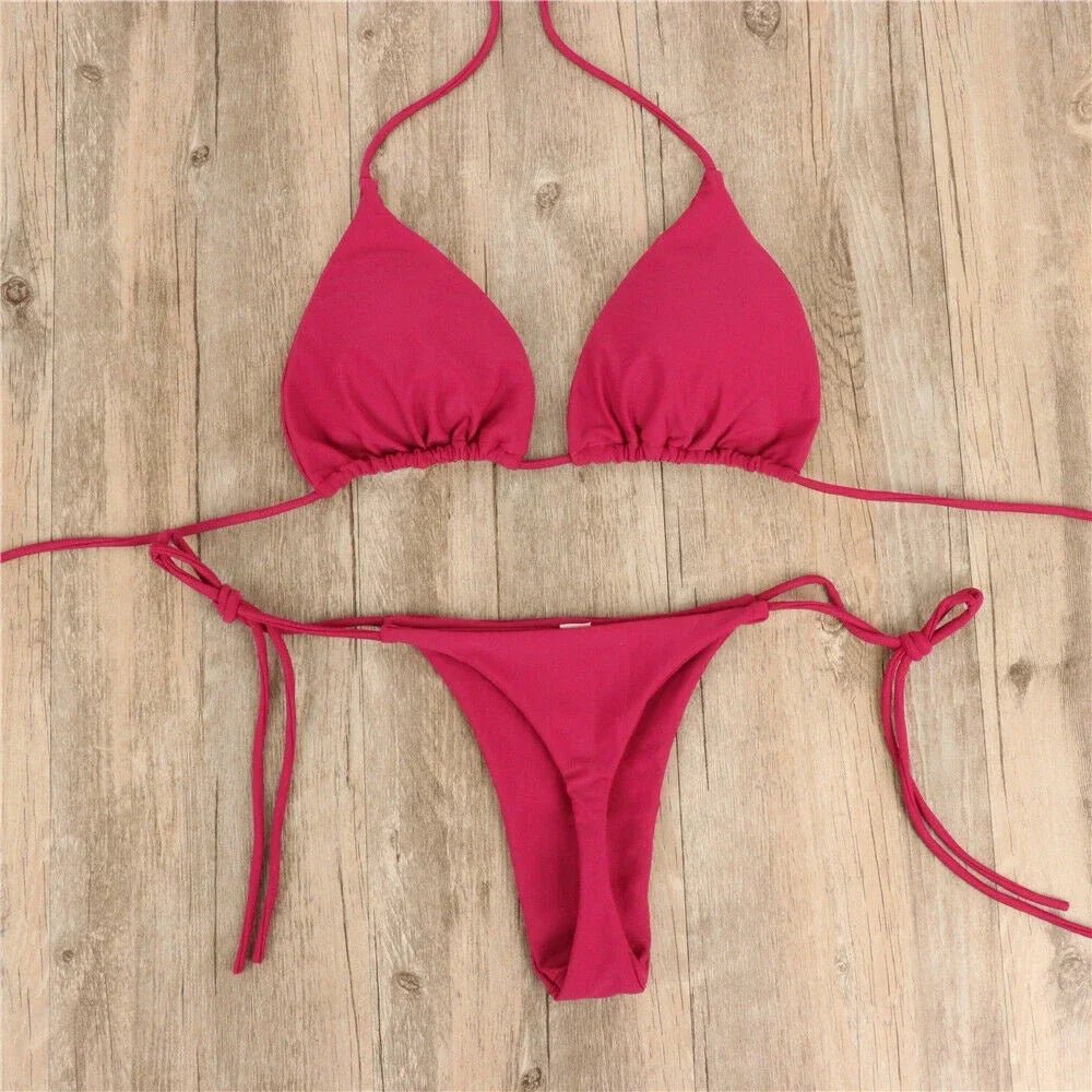 Comfortable Bandage Brazilian Swimsuit | 2 - Piece No Steel Support Swimwear - Cake Pops Parties