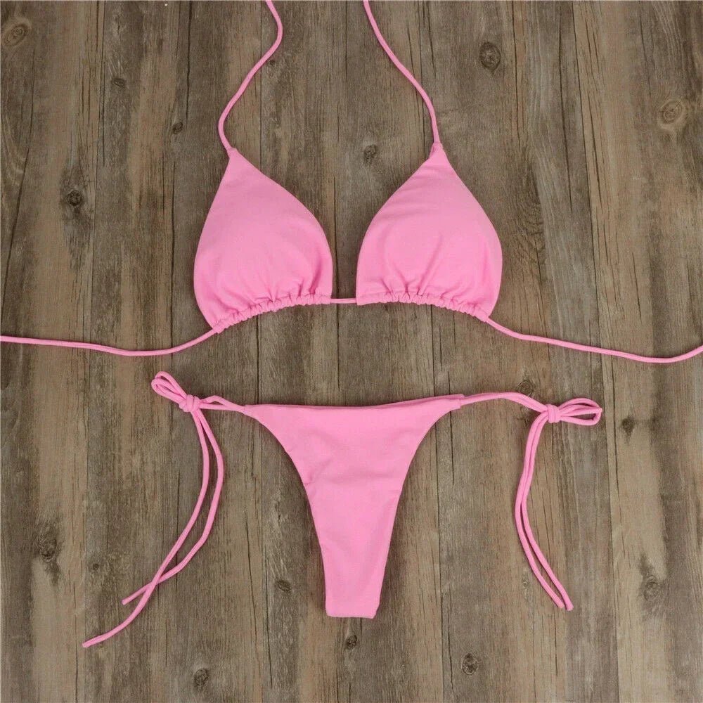 Comfortable Bandage Brazilian Swimsuit | 2 - Piece No Steel Support Swimwear - Cake Pops Parties