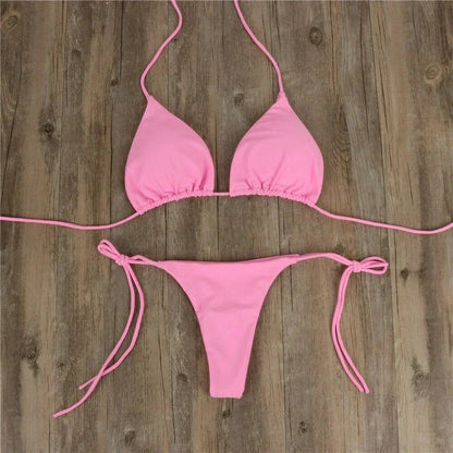 Comfortable Bandage Brazilian Swimsuit | 2 - Piece No Steel Support Swimwear - Cake Pops Parties