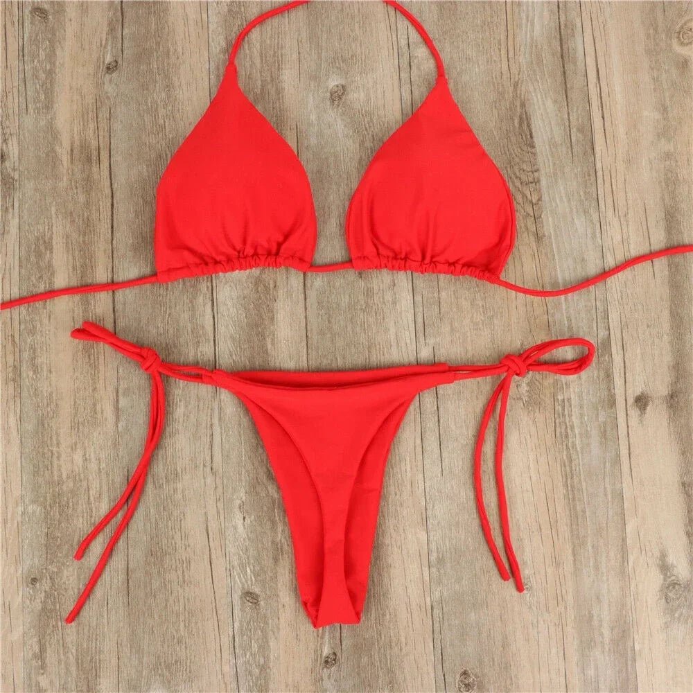 Comfortable Bandage Brazilian Swimsuit | 2 - Piece No Steel Support Swimwear - Cake Pops Parties