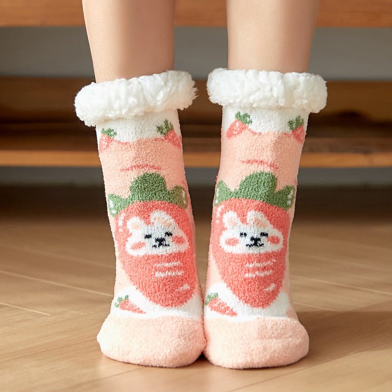 Cozy Christmas Children's Floor Socks - Cake Pops Parties