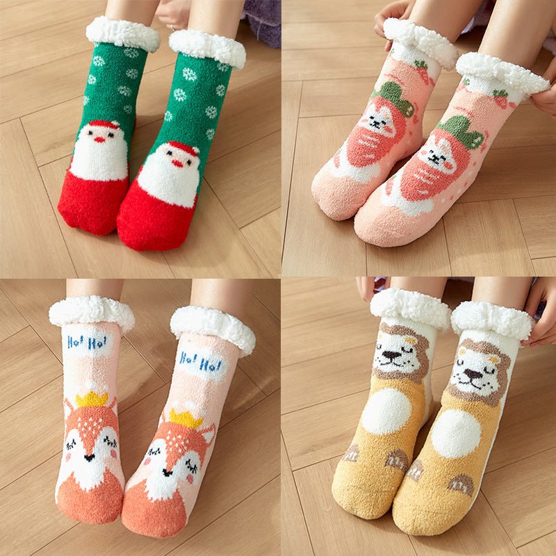Cozy Christmas Children's Floor Socks - Cake Pops Parties
