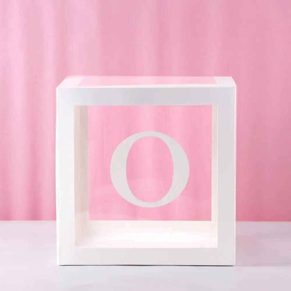 Custom Name Balloon Box Decoration - Cake Pops Parties