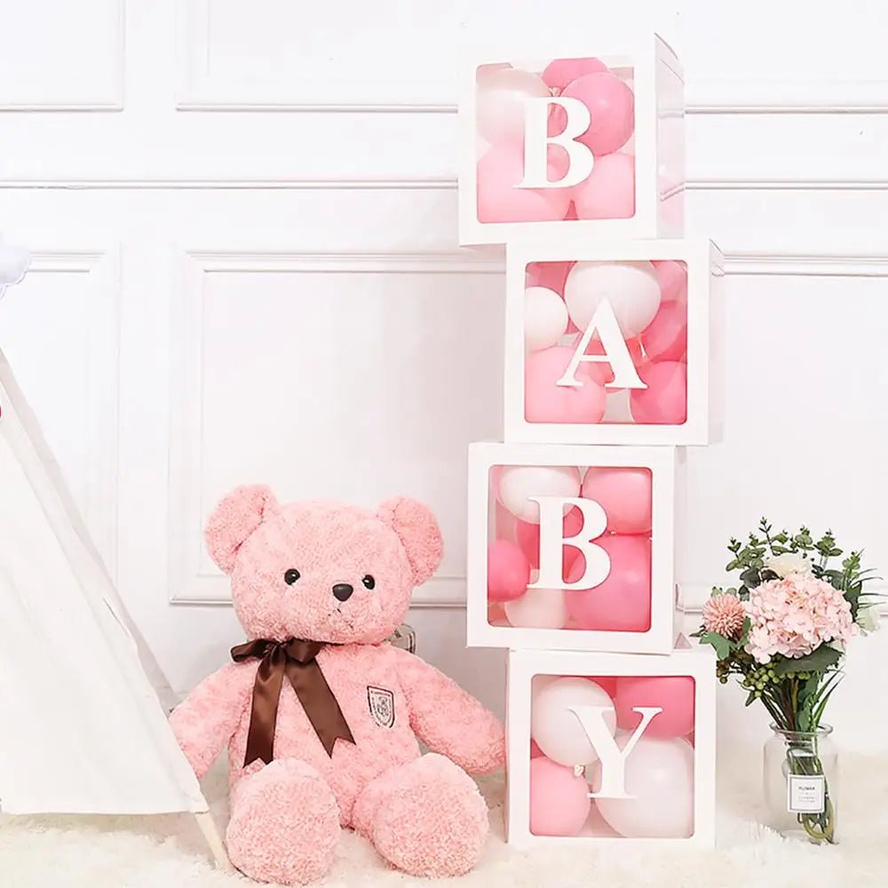 Custom Name Balloon Box Decoration - Cake Pops Parties