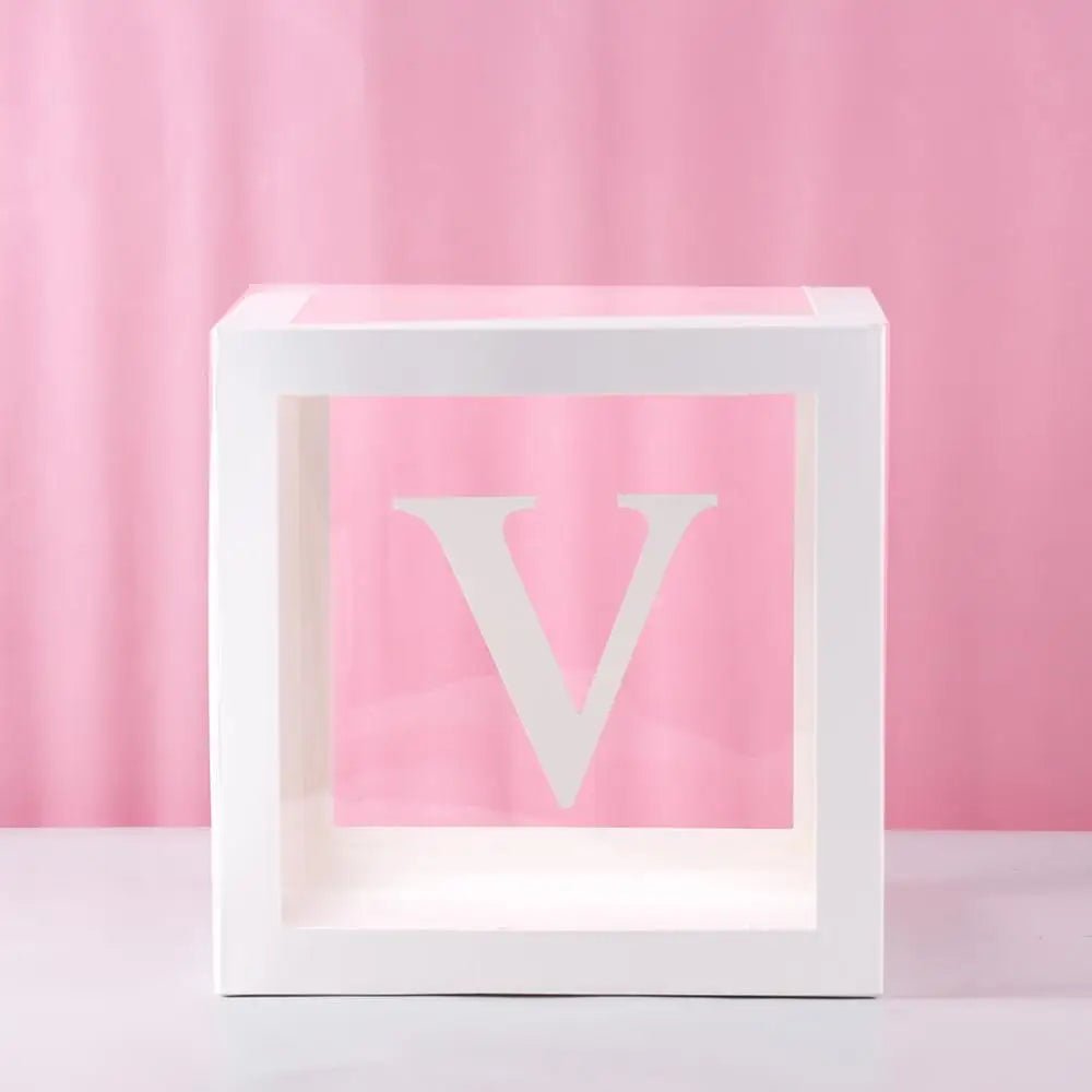 Custom Name Balloon Box Decoration - Cake Pops Parties
