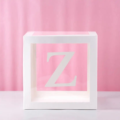 Custom Name Balloon Box Decoration - Cake Pops Parties