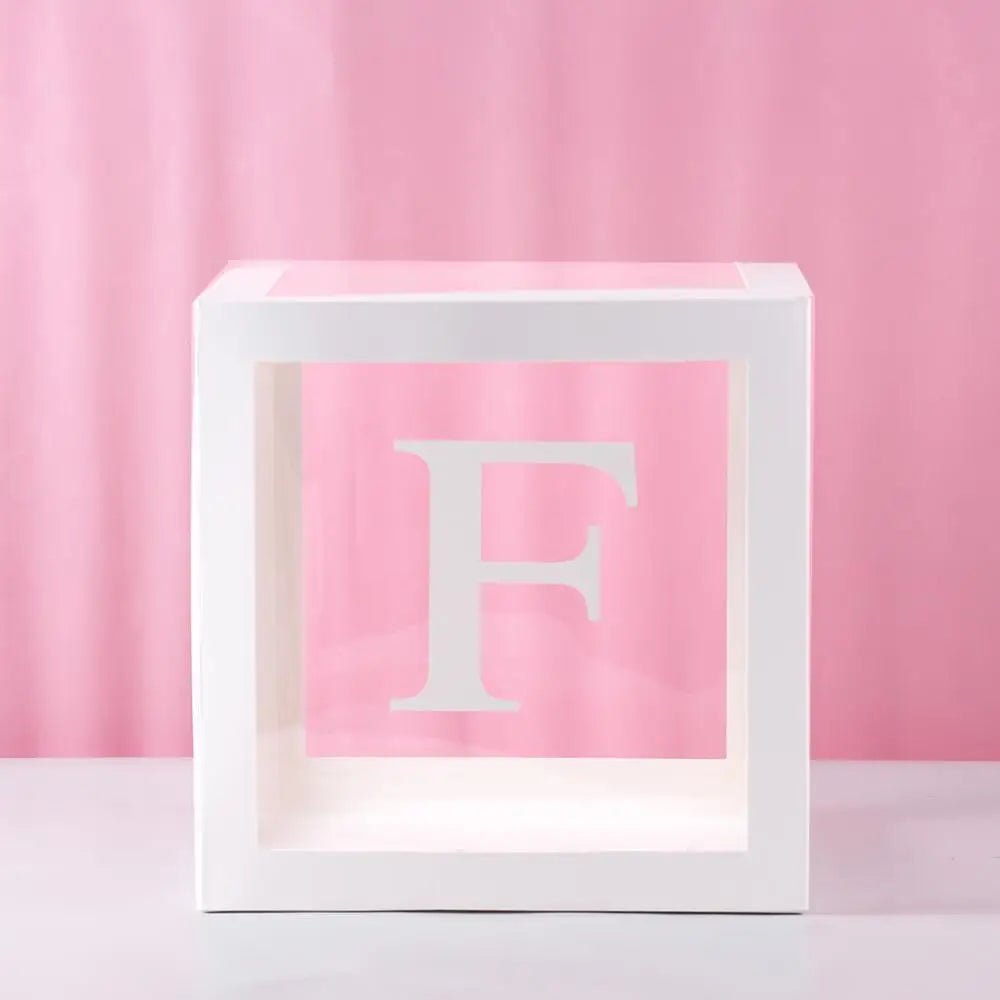 Custom Name Balloon Box Decoration - Cake Pops Parties