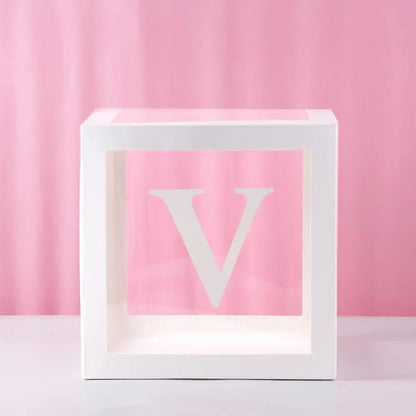 Custom Name Balloon Box Decoration - Cake Pops Parties