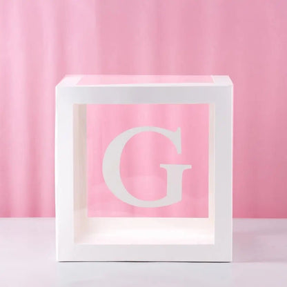 Custom Name Balloon Box Decoration - Cake Pops Parties